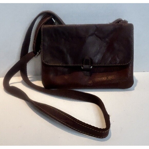 Jack Georges Leather Crossbody Bag. Adjustable Strap. 3 Compartment - Picture 2 of 9